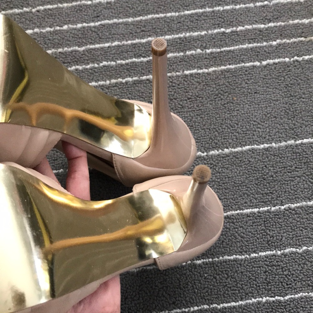 Bebe Bow platform Heels in Nude 👡 size 8 - Picture 5 of 5